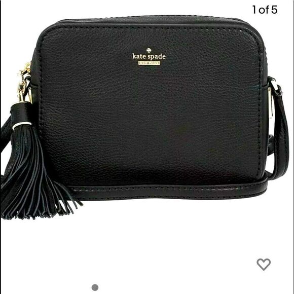 Kate Spade Kingston Drive Arla leather crossbody purse/bag pocketbook black - Picture 1 of 11